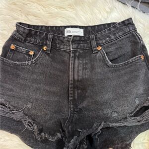 Zara Black Denim Shorts